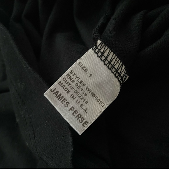 Standard James Perse Black V-neck Henley Long-sleeve Dress Size Small - Picture 8 of 10